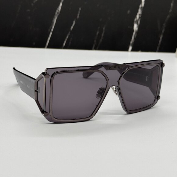 NEW SPP096M 0I86 PHILIPP PLEIN REVOLUTION BLACK UNISEX SUNGLASSES main image 6